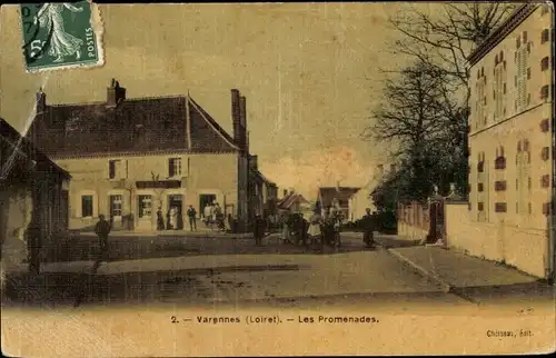 Ak Varennes Loiret, Les Promenades