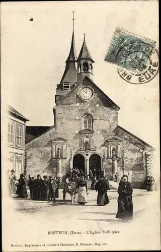 Ak Breteuil Eure, L'Eglise Saint Sulpice