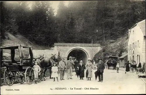 Ak Bussang Lothringen Vosges, Le Tunnel, Cote Alsacien