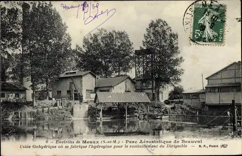 Ak Beauval Environs de Meaux Seine-et-Marne, Parc Aérostatique