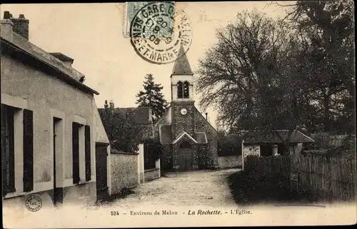 Ak La Rochette Environt de Melun Seine et Marne, Kirche