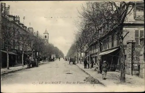 Ak Le Bourget Seine Saint Denis, Rue de Flandre