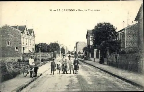Ak La Garenne Colombes Hauts de Seine, Rue du Commerce