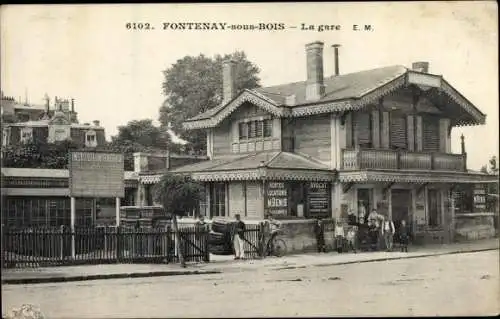 Ak Fontenay sous Bois Val de Marne, La Gare