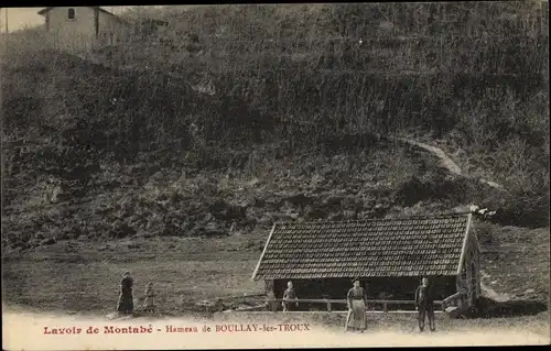 Ak Boullay les Troux Essonne, Lavoir de Montabé, Laveuses