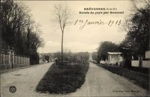 Ak Brevannes Val de Marne, Entree du PAys par Bonneuil