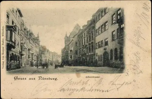 Ak Nürnberg in Mittelfranken, Adlerstraße