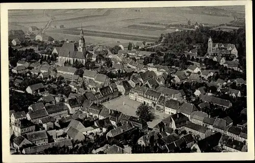 Ak Strehla an der Elbe Sachsen, Fliegeraufnahme der Stadt