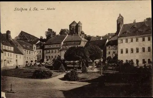 Ak Stolpen in Sachsen, Markt