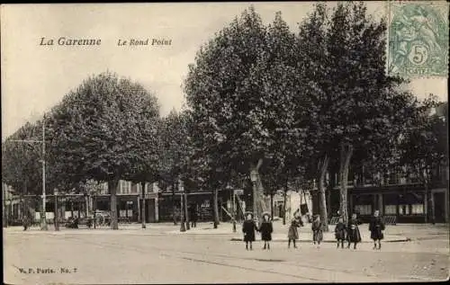 Ak La Garenne Colombes Hauts de Seine, Le Rond Point