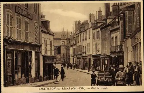 Ak Châtillon sur Seine Côte d’Or, Rue de l'Isle