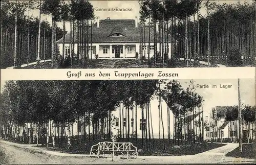 Ak Zossen in Brandenburg, Truppenlager, Generalsbaracke