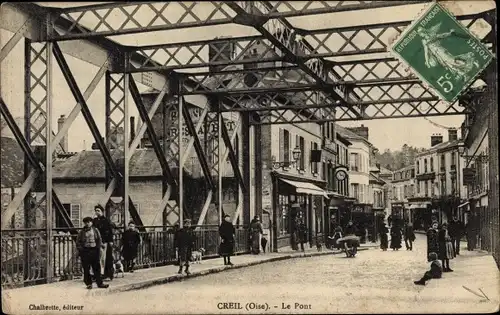 Ak Creil Oise, Le Pont