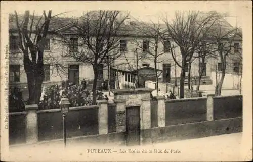 Ak Puteaux Hauts de Seine, Les Écoles de la Rue de Paris