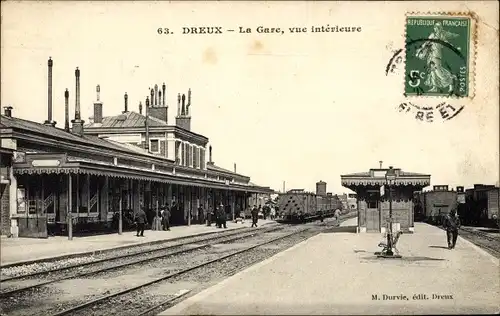 Ak Dreux Eure et Loir, La Gare, Interieur