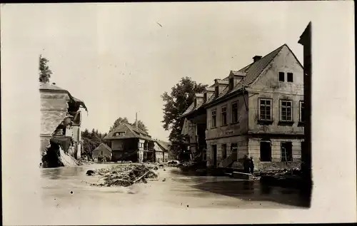 Foto Ak Bad Gottleuba Berggießhübel in Sachsen, Unwetterkatastrophe 08.07.1927, Tischlerei