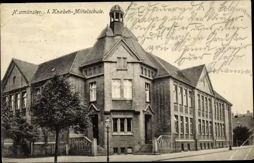 Ak Neumünster in Holstein, I Knaben Mittelschule