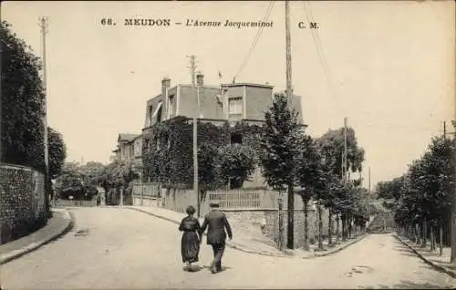 Ak Meudon Hauts de Seine, L'Avenue Jacqueminot