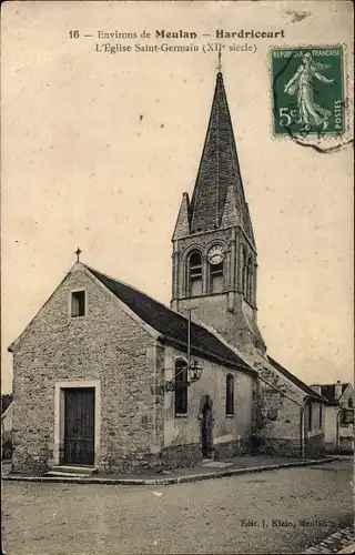 Ak Hardricourt en Yvelines, L'Eglise Saint Germain