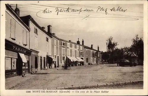Ak Mont de Marsan Landes, Un coin de la Place Sablar