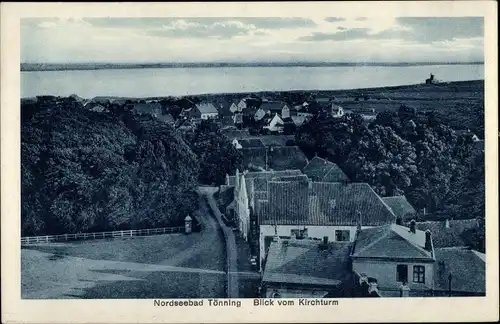 Ak Tönning Schleswig Holstein, Panorama vom Kirchturm