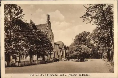 Ak Ullersdorf Radeberg, Mühle, Todmühle