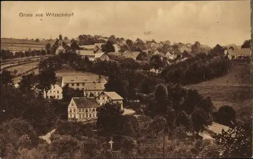 Ak Witzschdorf im Erzgebirge, Totalansicht der Ortschaft