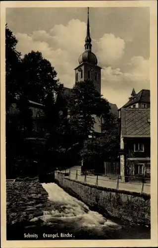 Ak Sebnitz in Sachsen, Evangelische Kirche