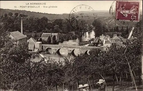 Ak Pont d Ouilly Calvados, Vue generale