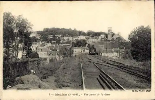 Ak Meulan en Yvelines, Vue prise de la Gare