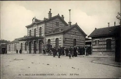 Ak Meulan Hardricourt Yvelines, La Gare