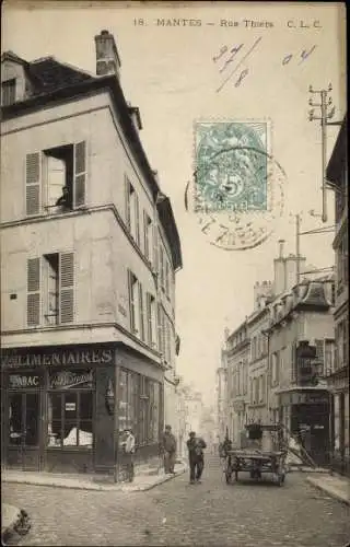 Ak Mantes Yvelines, Rue Thiers