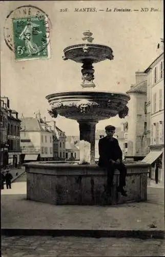 Ak Mantes Yvelines, La Fontaine