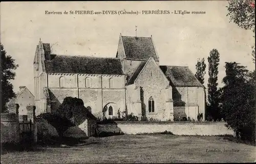 Ak Perrières Calvados, L'Eglise romane