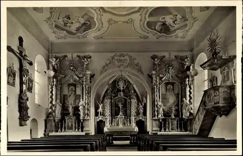 Ak Grafenkirchen Pemfling Oberpfalz, Kircheninneres