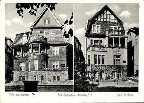 Ak Bad Salzuflen Nordrhein Westfalen, Roonstr. 7-9, Haus der Königin, Haus Barbara, Außenansichten