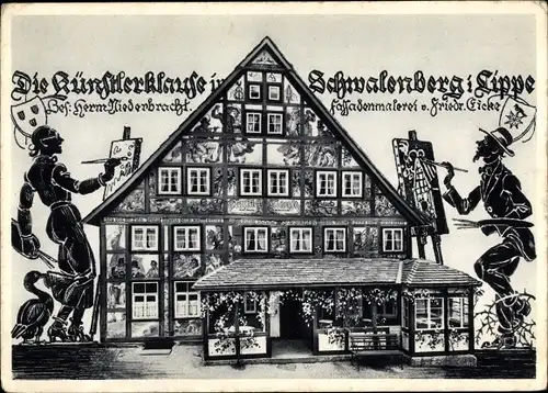 Ak Schwalenberg in Lippe, Die Künstlerklause, Ständige Gemäldeausstellung