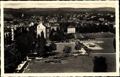 Ak Wiesbaden in Hessen, Reisingerbrunnen u. Herbert Anlage, Ort