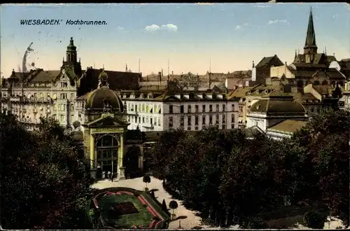 Ak Wiesbaden in Hessen, Kochbrunnen