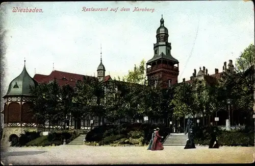 Ak Wiesbaden Hessen, Restaurant auf dem Neroberg