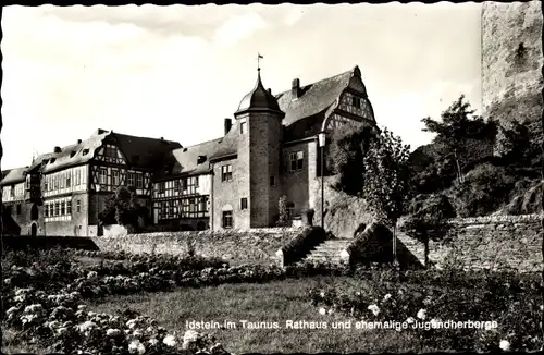 Ak Idstein im Taunus Hessen, Rathaus und ehemalige Jugendherberge