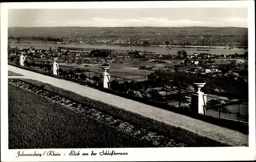 Ak Johannisberg Geisenheim am Rhein Hessen, Blick von der Schlossterrasse