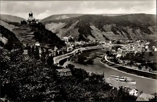 Ak Cochem an der Mosel, Gesamtansicht, Burg