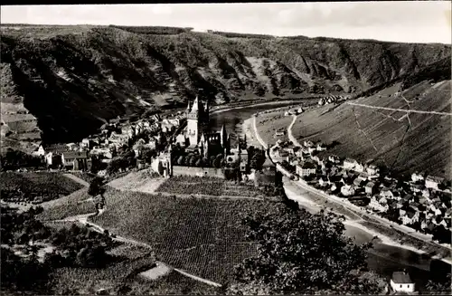 Ak Cochem an der Mosel, Panorama, Burg