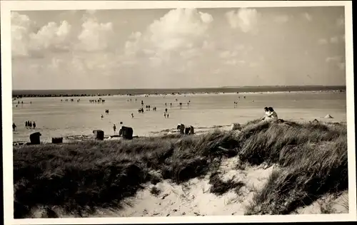 Ak Insel Amrum in Nordfriesland, Badestrand Kniepsand