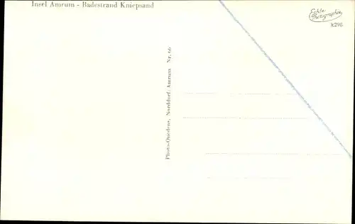 Ak Insel Amrum in Nordfriesland, Badestrand Kniepsand