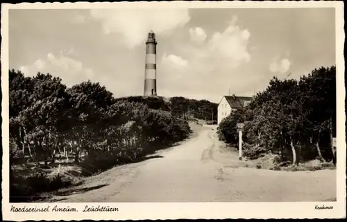 Ak Nebel auf der Insel Amrum Nordfriesland, Leuchtturm