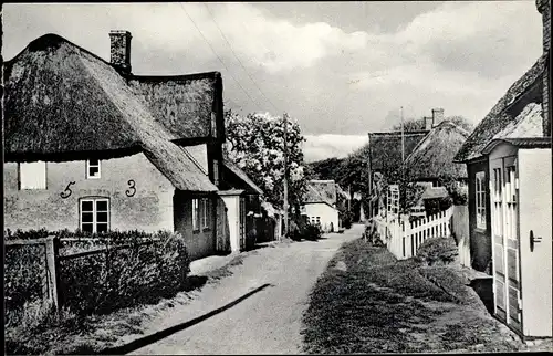 Ak Insel Amrum in Nordfriesland, Dorfstraße