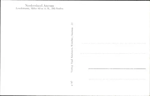 Ak Insel Amrum in Nordfriesland, Leuchtturm