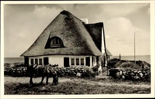 Ak Insel Amrum in Nordfriesland, Friesenhaus